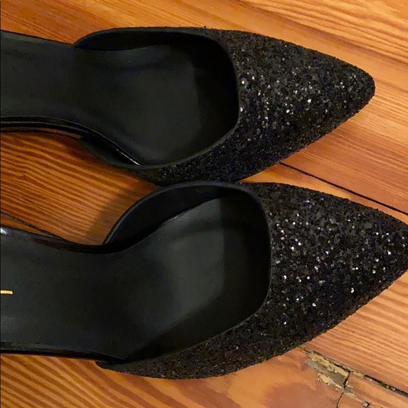 Lulu’s Moliday Black Glitter Mules - Picture 8 of 8